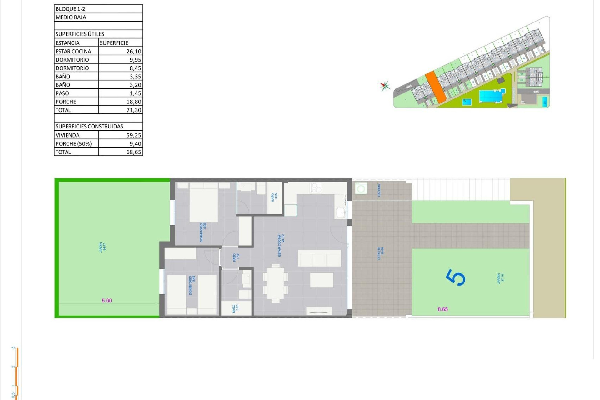 Alquiler a corto plazo - Bungalow -
Pilar de la Horadada - pueblo