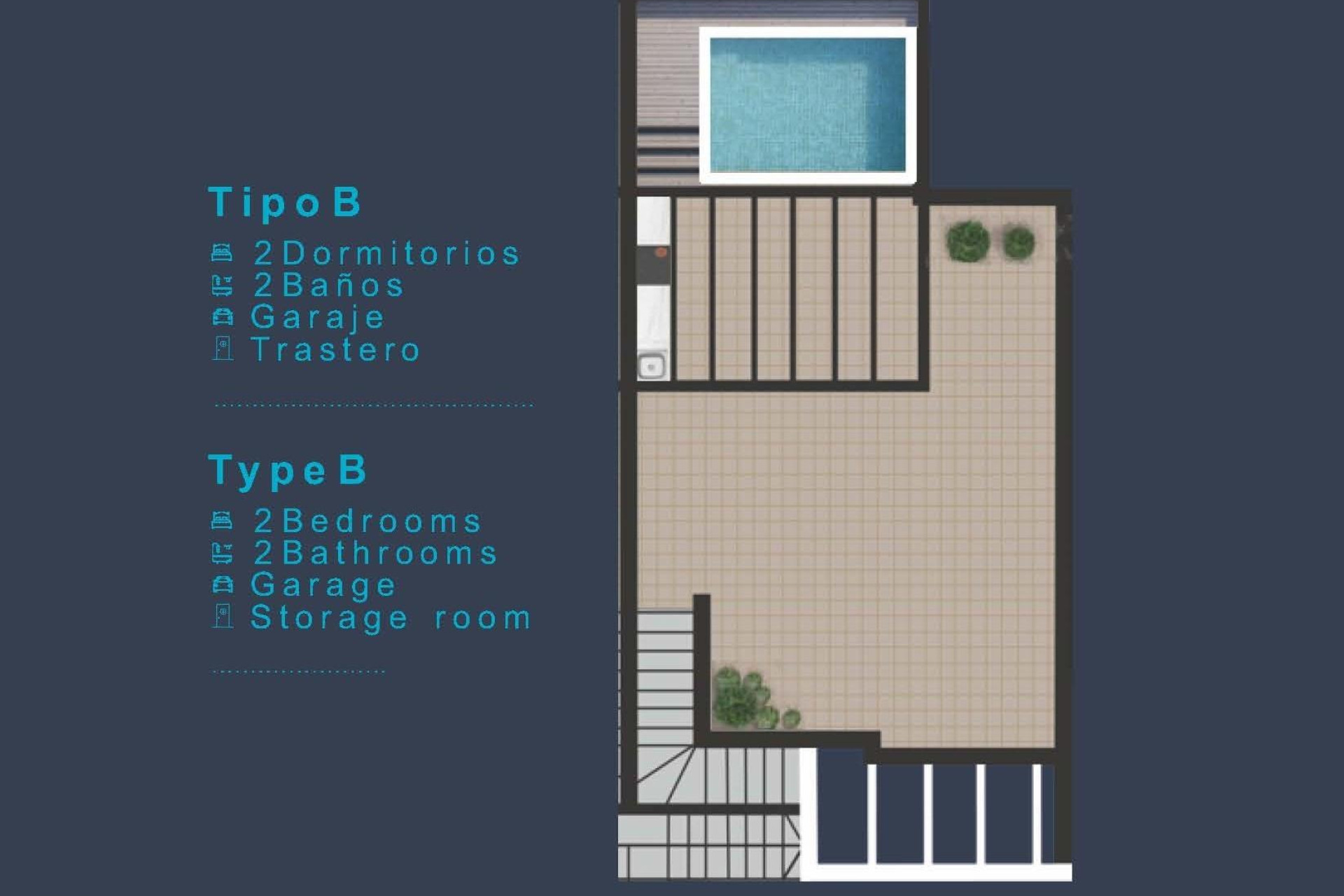 Краткосрочная аренда - Top Floor Bungalow -
San Pedro del Pinatar - Los Pinos