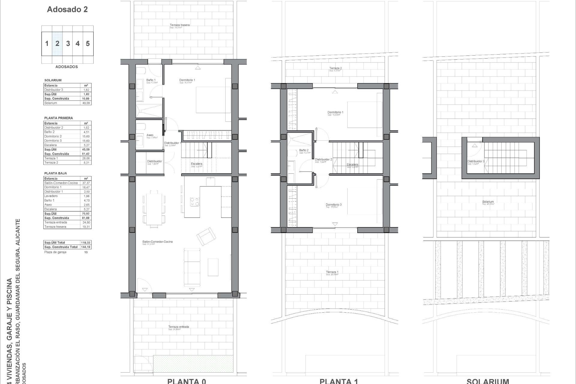 Новое здание - Town House -
Guardamar del Segura - El Raso