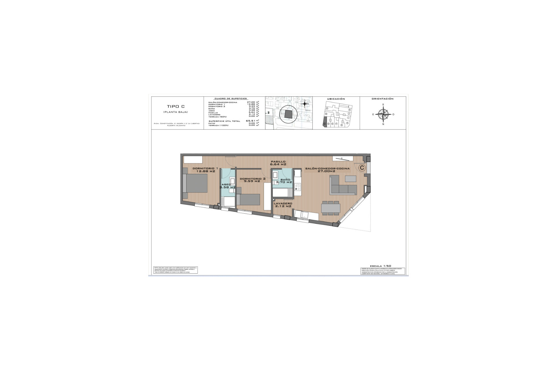 Obra nueva - Áticos -
Algorfa - 03169