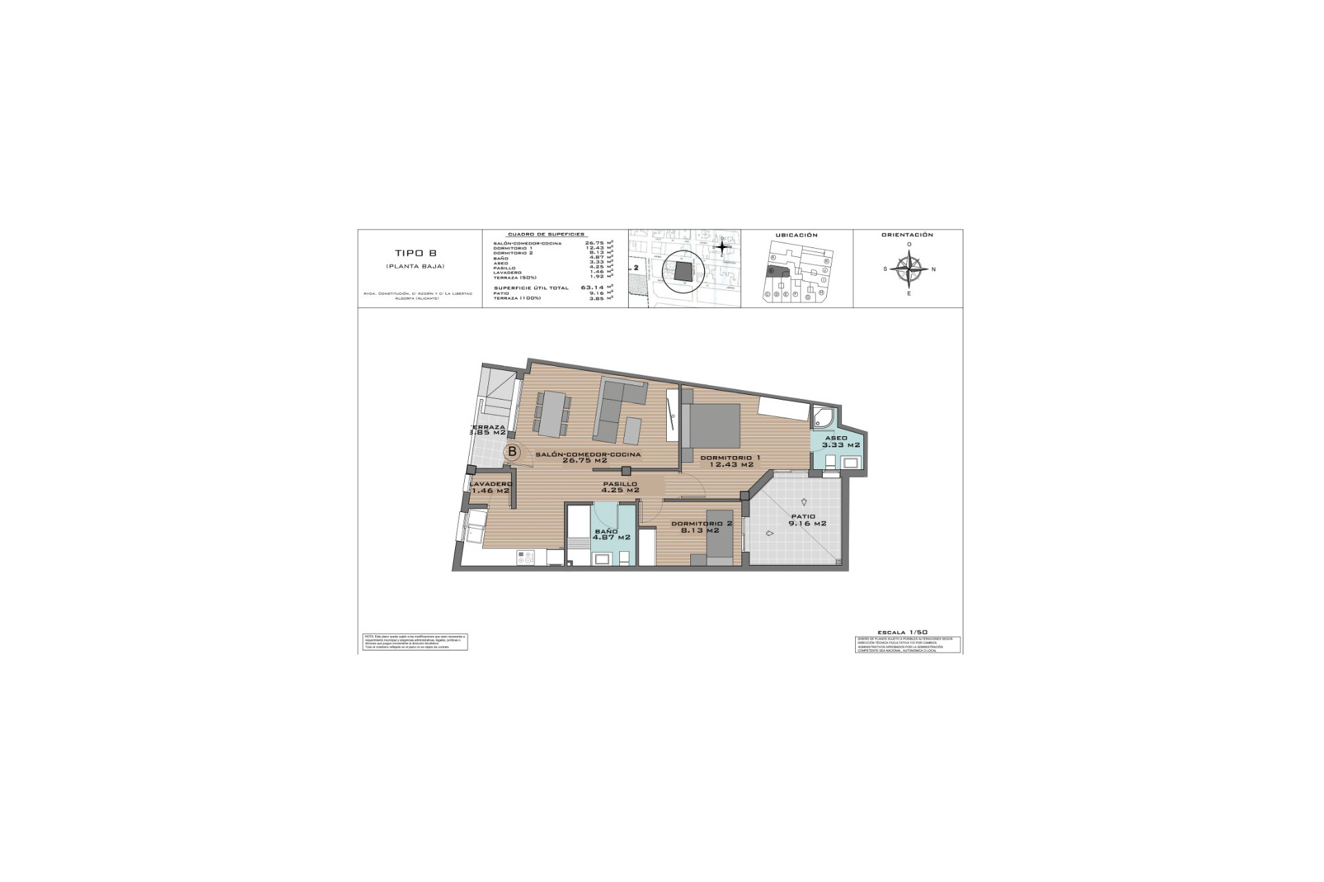 Obra nueva - Áticos -
Algorfa - 03169
