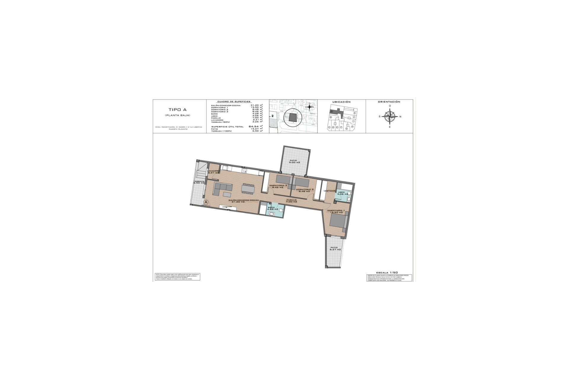 Obra nueva - Áticos -
Algorfa - 03169