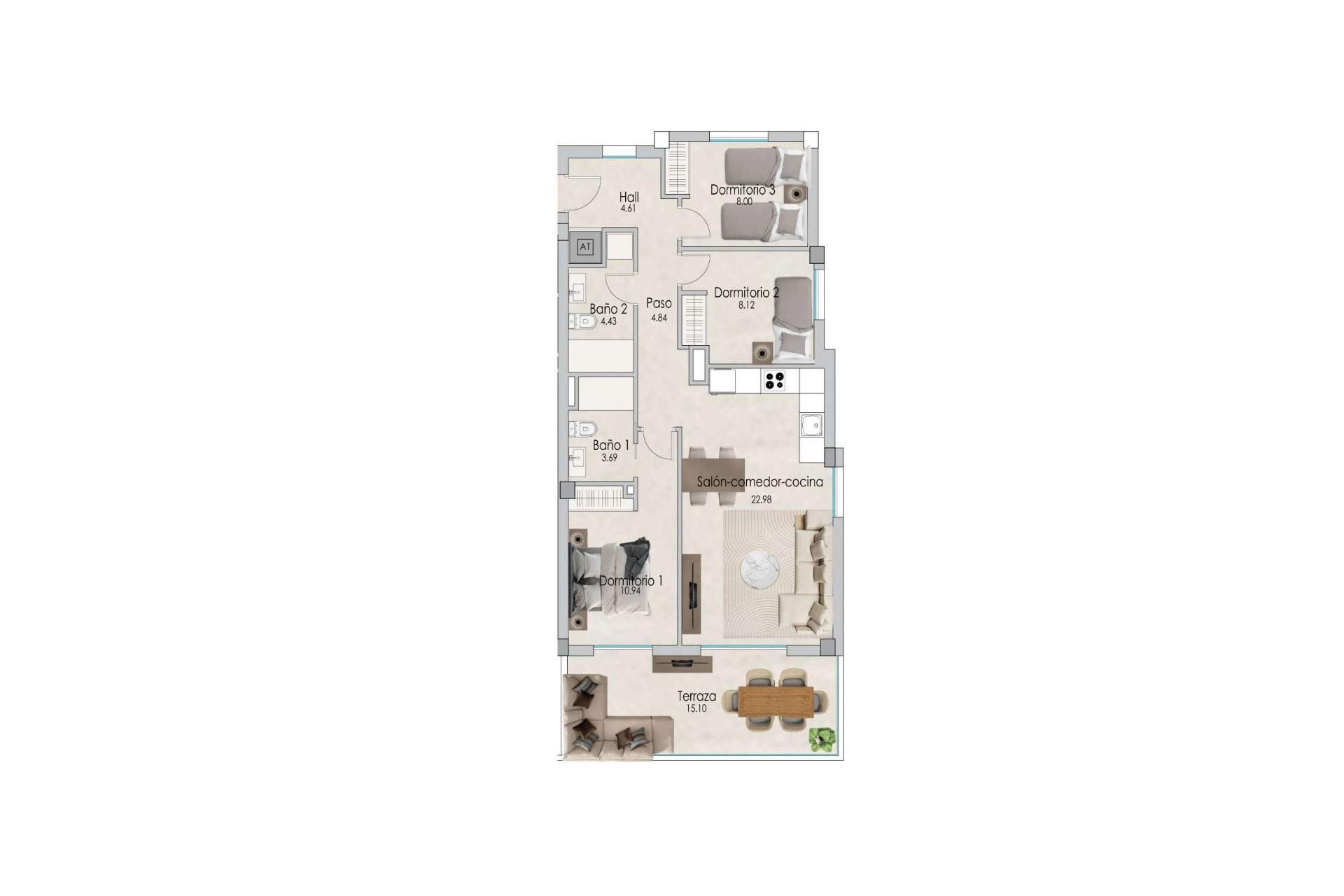 Obra nueva - Áticos -
Santa Pola - 03130, Calle Elda, 228