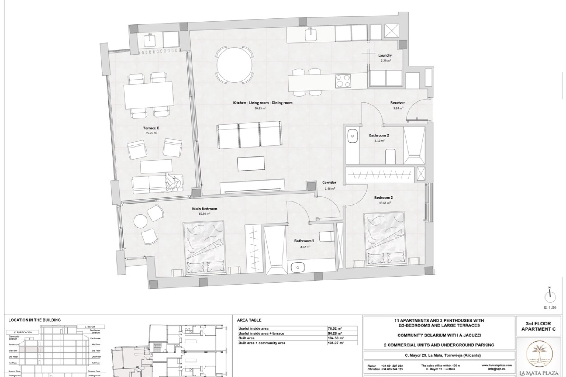 Obra nueva - Áticos -
Torrevieja - 03188, Mayor 29