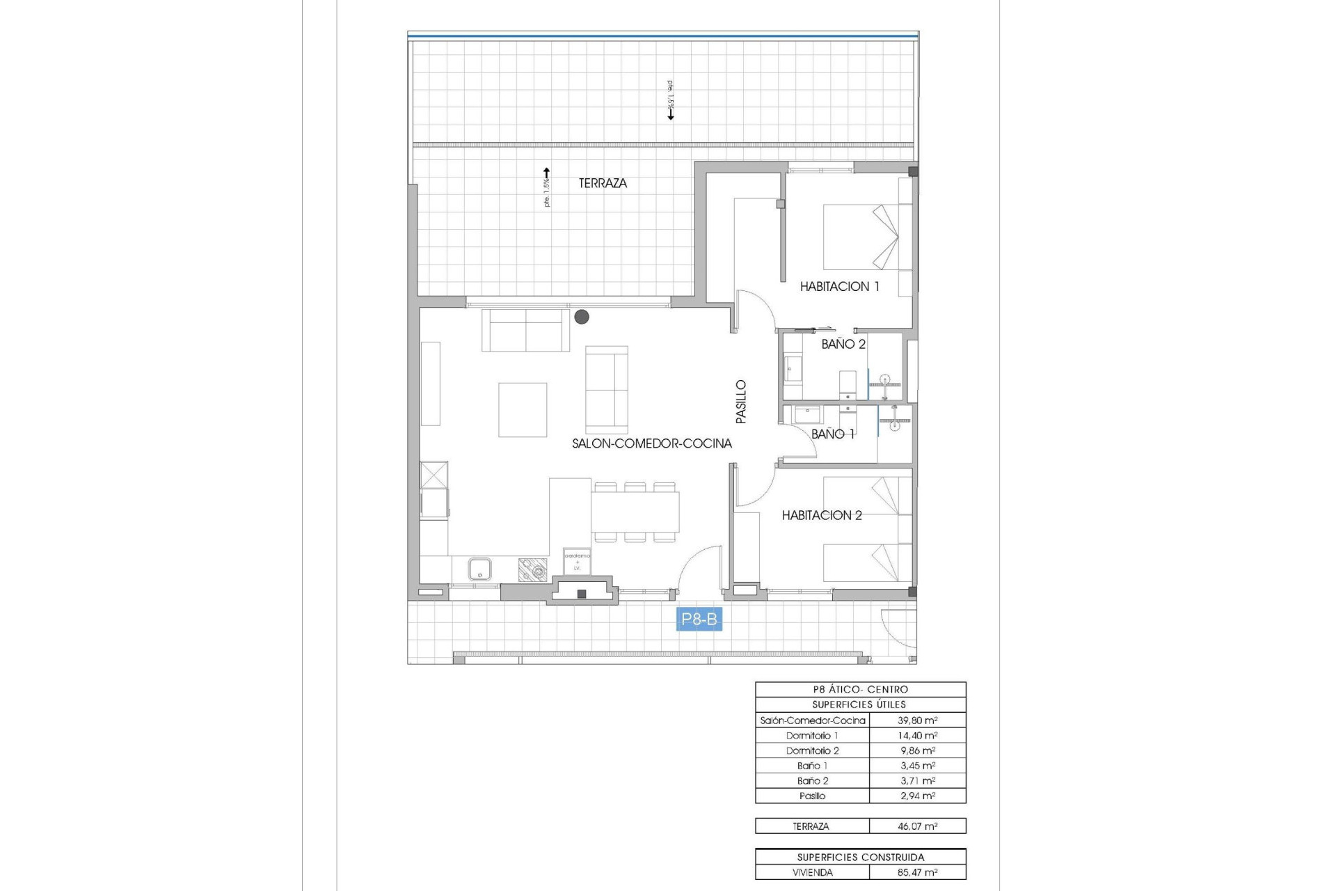 Short Term Rental - Penthouse -
Villajoyosa - Cala de Finestrat