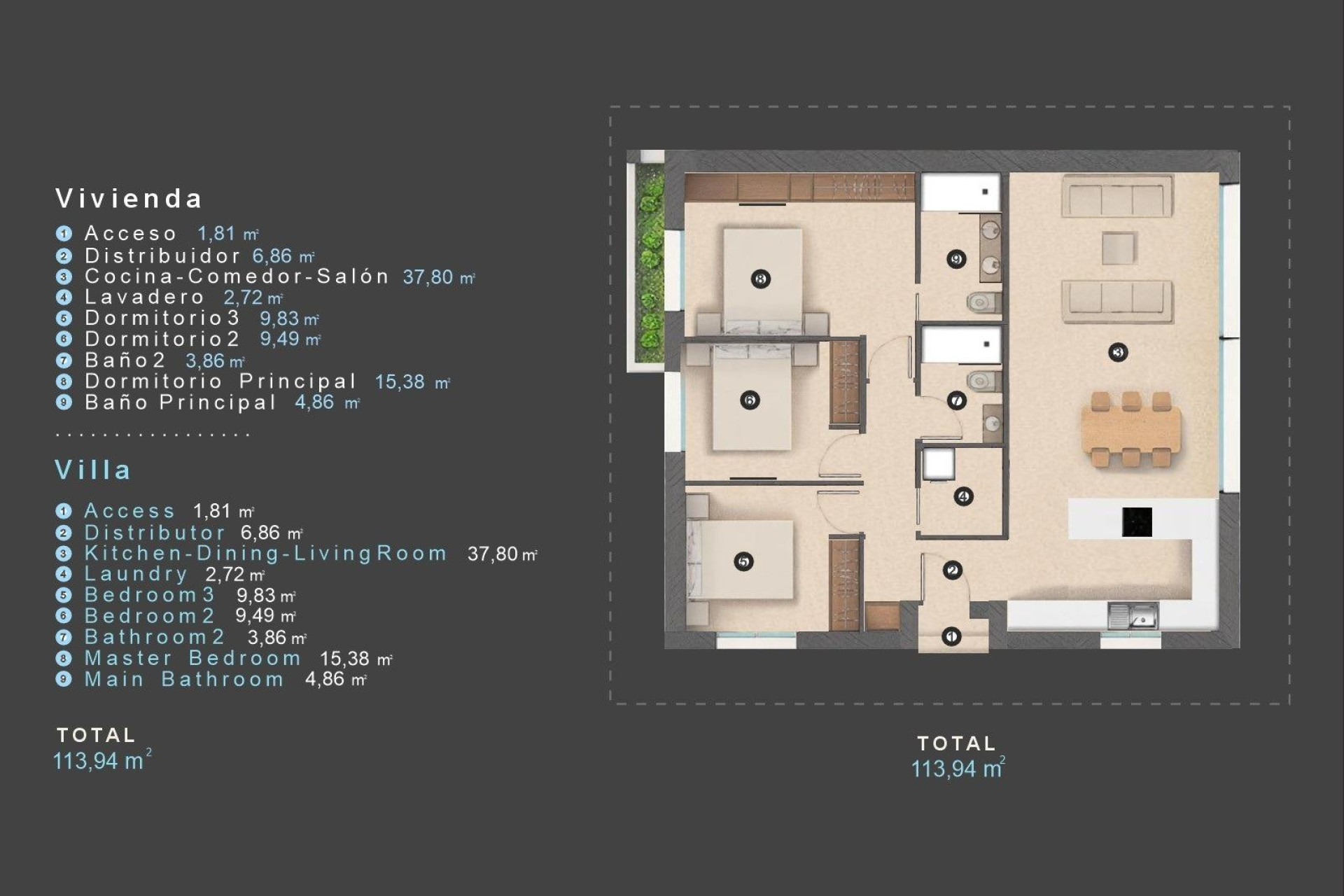 Short Term Rental - Villa -
Orihuela Costa - Las Filipinas
