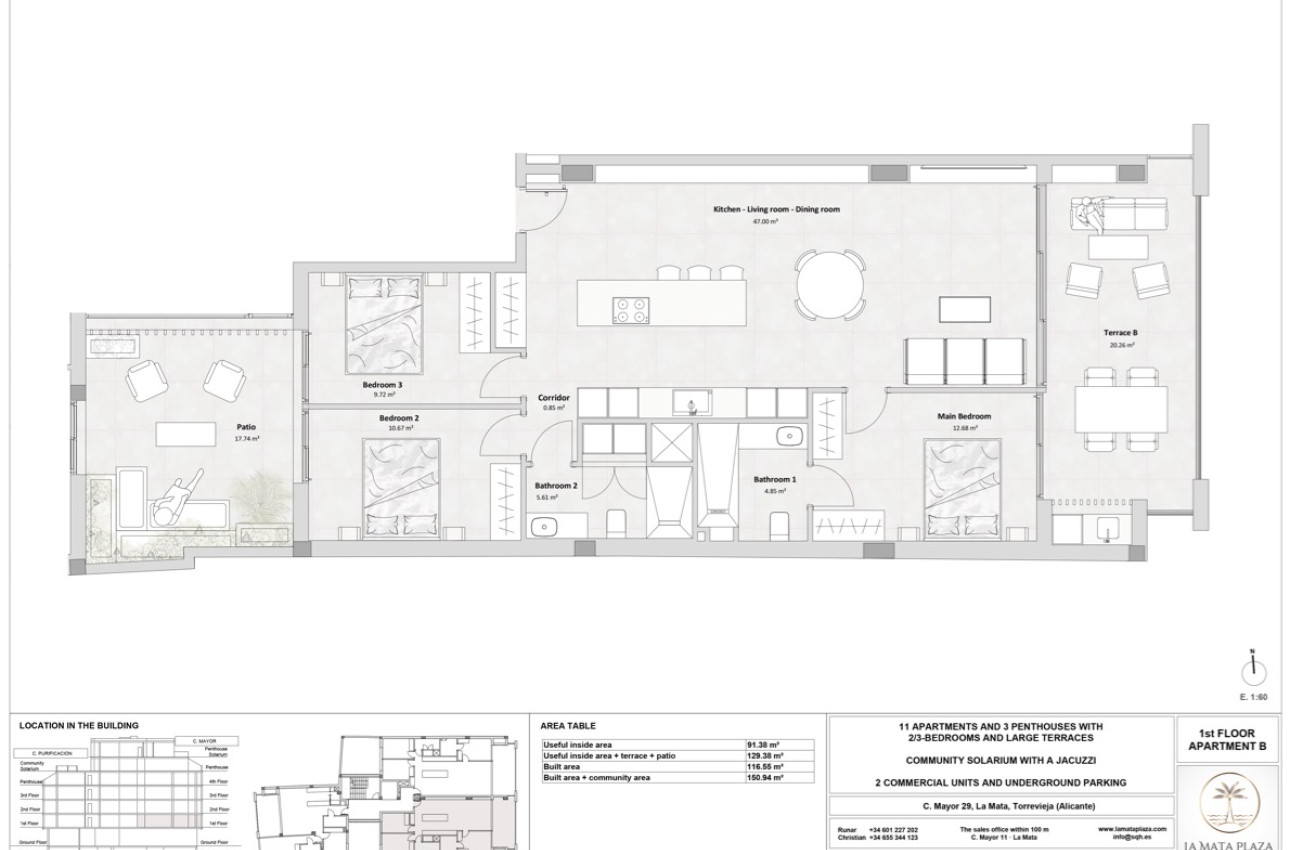 Obra nueva - Áticos -
Torrevieja - 03188, Mayor 29