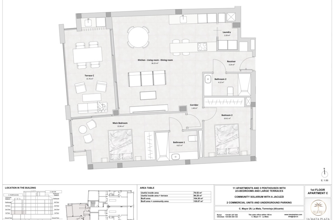 Obra nueva - Áticos -
Torrevieja - 03188, Mayor 29