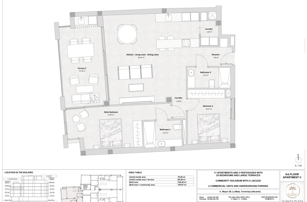 Obra nueva - Áticos -
Torrevieja - 03188, Mayor 29