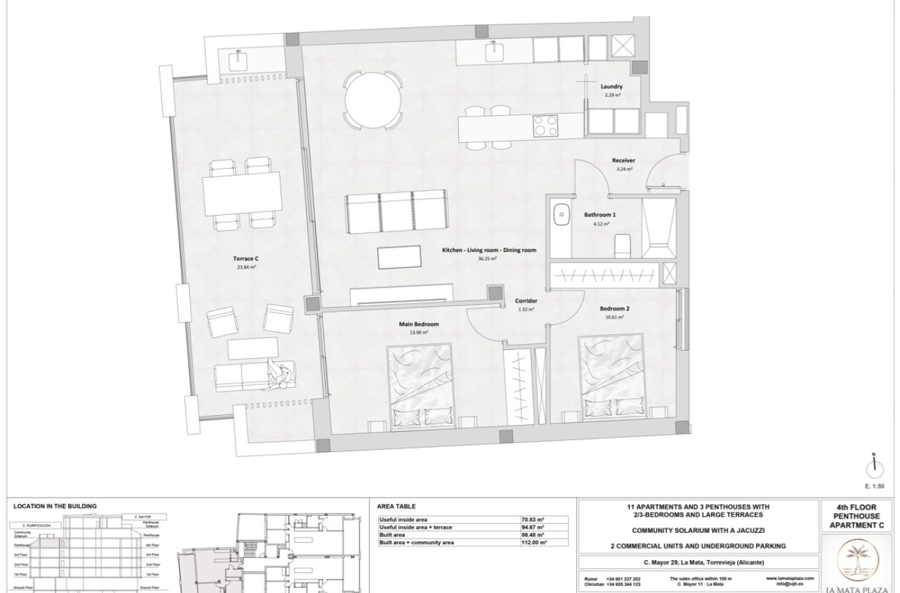 Obra nueva - Áticos -
Torrevieja - 03188, Mayor 29