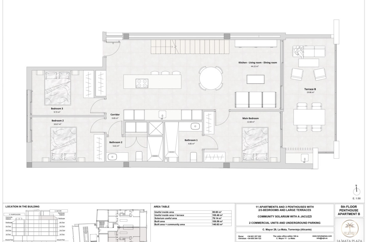 Obra nueva - Áticos -
Torrevieja - 03188, Mayor 29