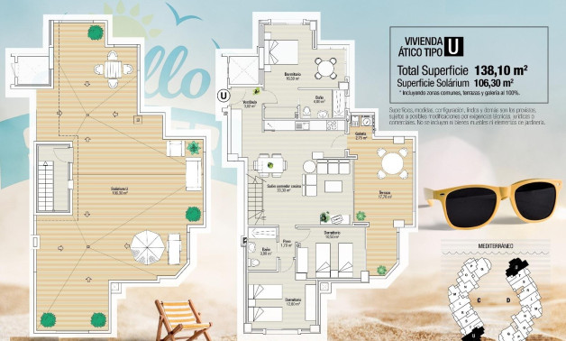 Alquiler a corto plazo - Ático -
La Manga del Mar Menor - La Manga