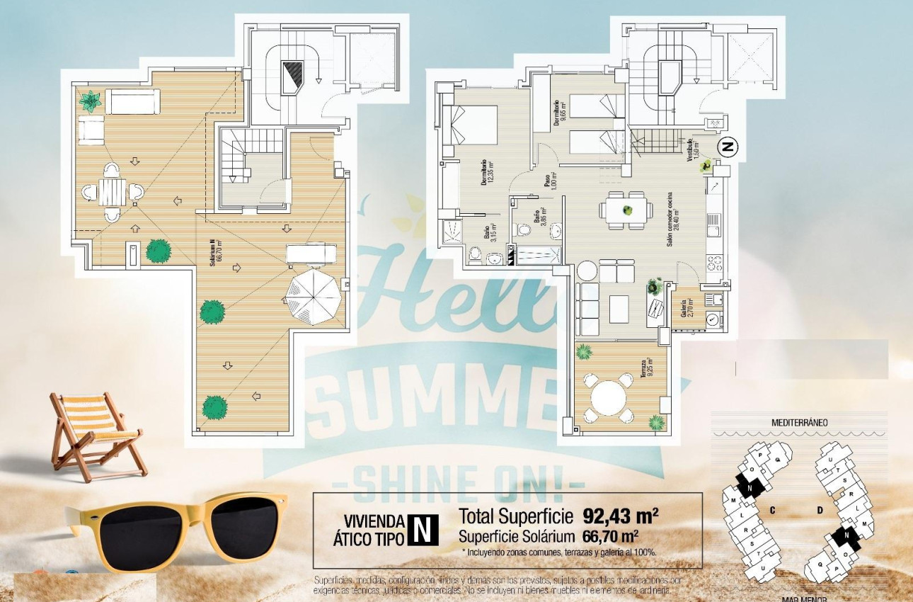 Alquiler a corto plazo - Ático -
La Manga del Mar Menor - La Manga