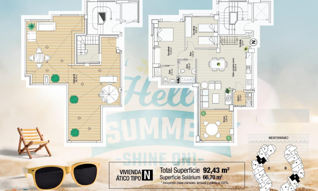 Alquiler a corto plazo - Ático -
La Manga del Mar Menor - La Manga