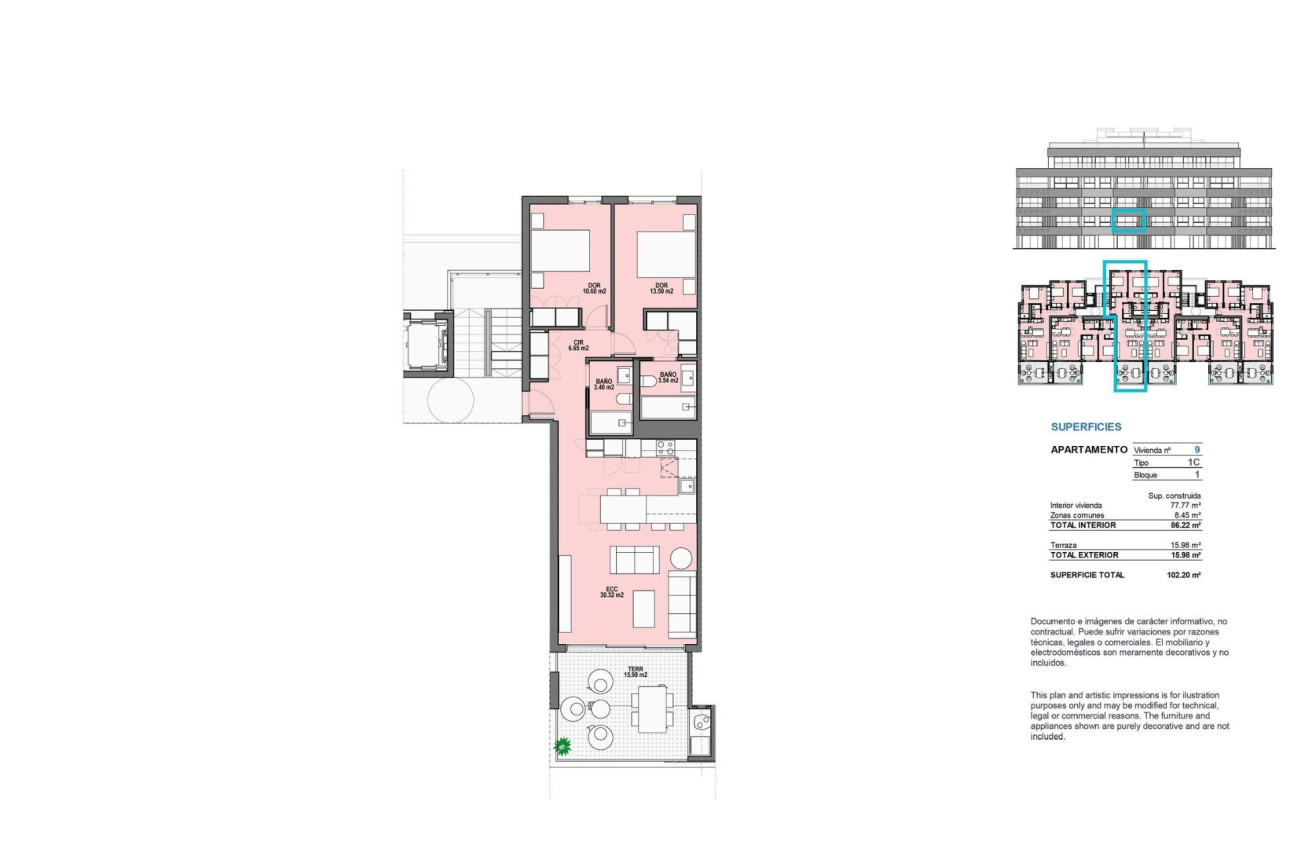 Short Term Rental - Apartment -
Torre Pacheco - Santa Rosalia Lake and Life Resort
