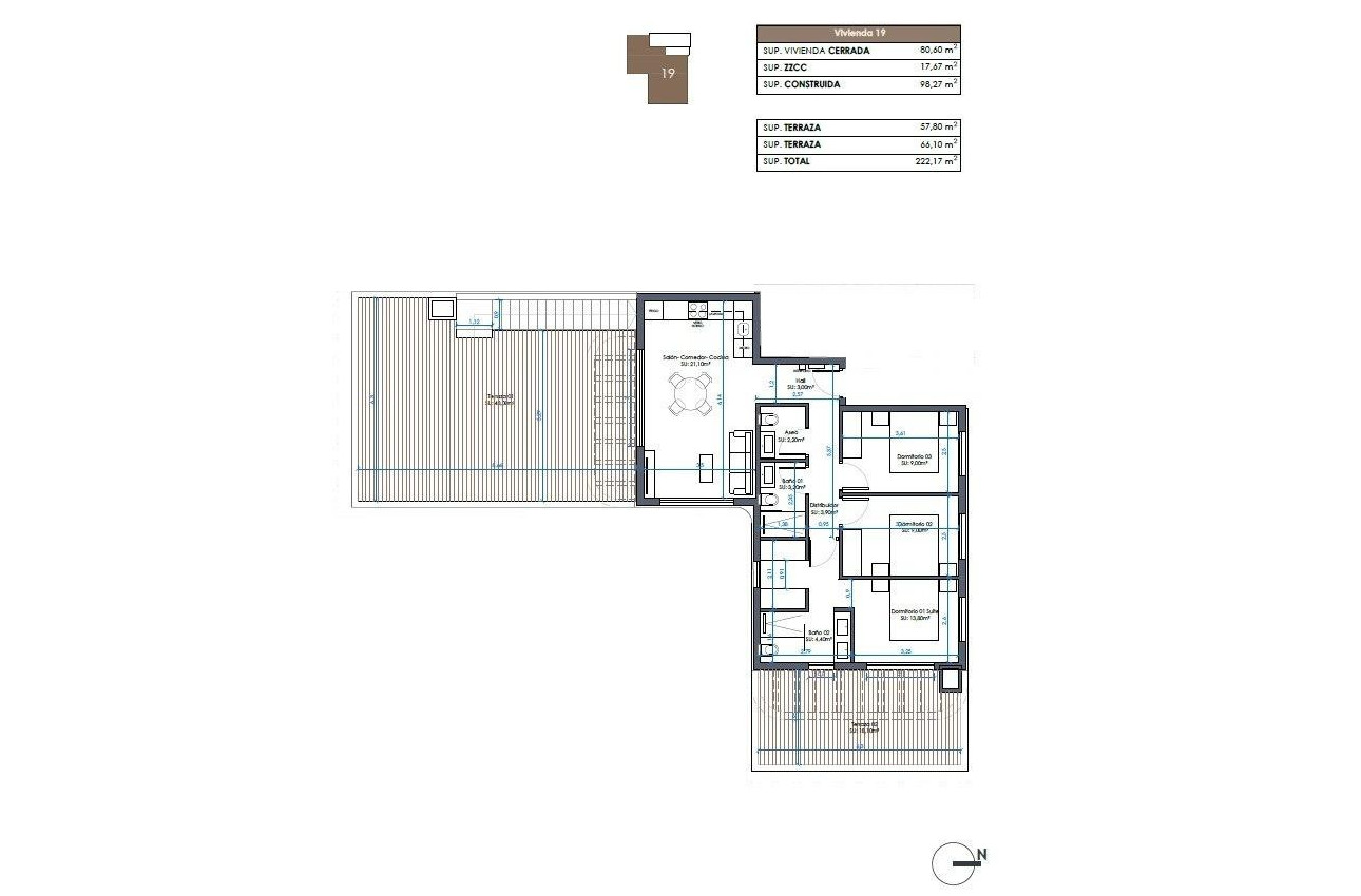 Short Term Rental - Penthouse -
Guardamar del Segura - Camino del Puerto