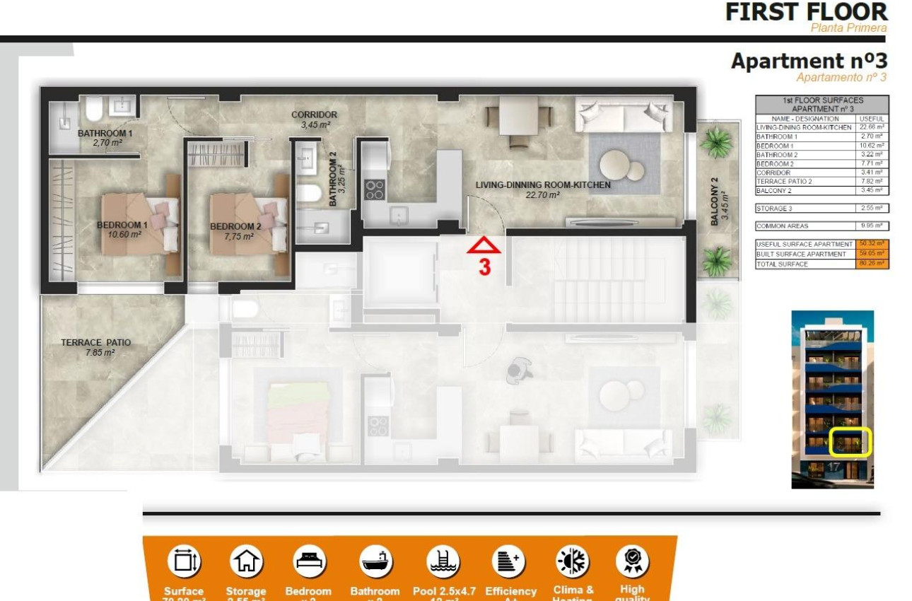 Short Term Rental - Apartment -
Torrevieja - Playa del Acequión