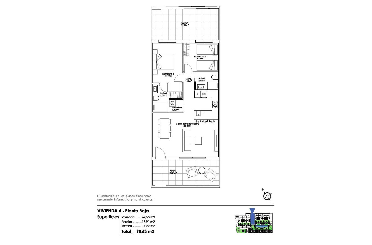 Краткосрочная аренда - Бунгало -
Pilar de la Horadada - Parque Ramon eugenio Escudero