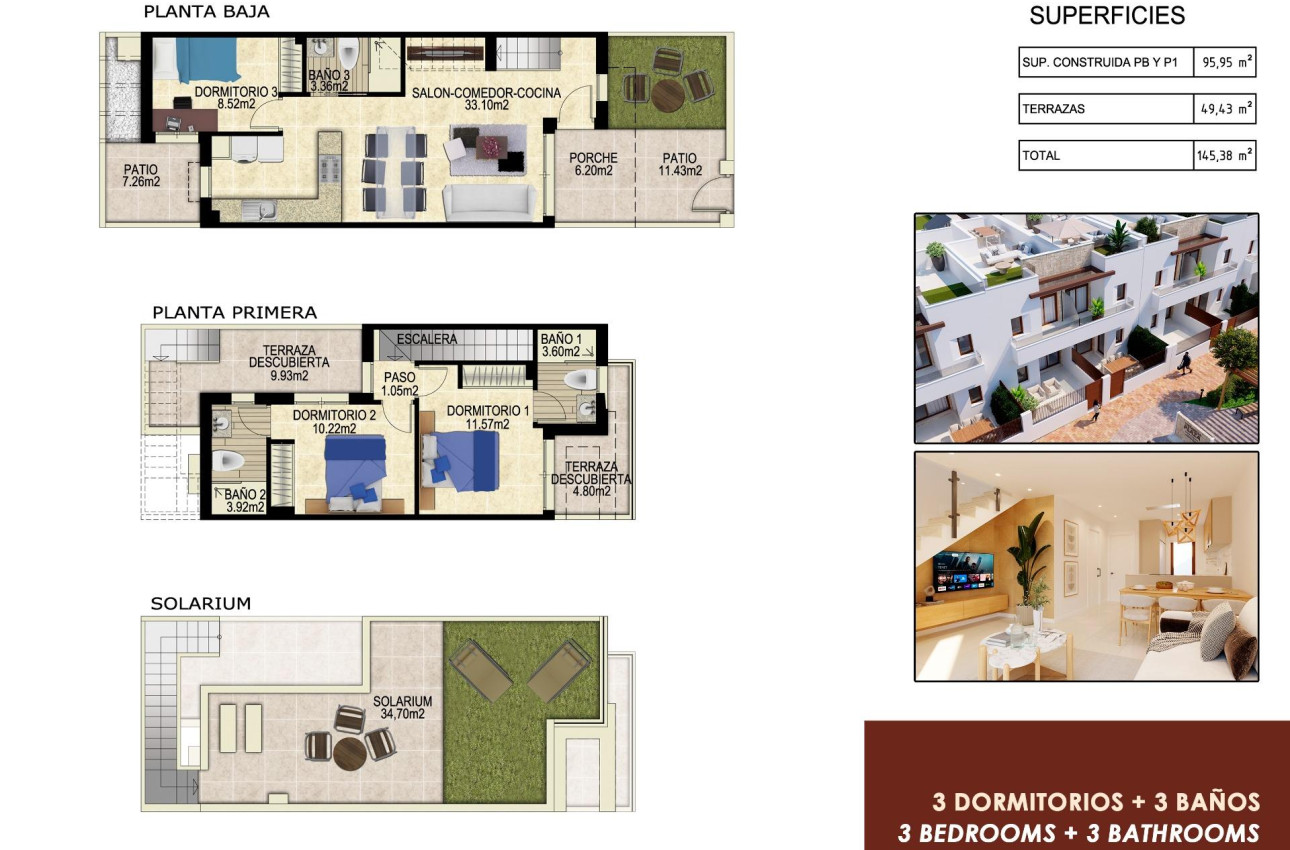 Краткосрочная аренда - Town House -
Orihuela - Vistabella Golf