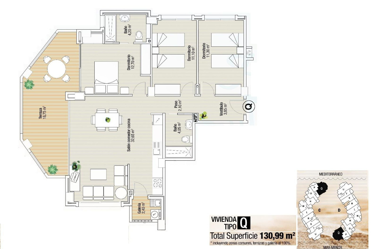 Alquiler a corto plazo - Apartment -
La Manga del Mar Menor - La Manga