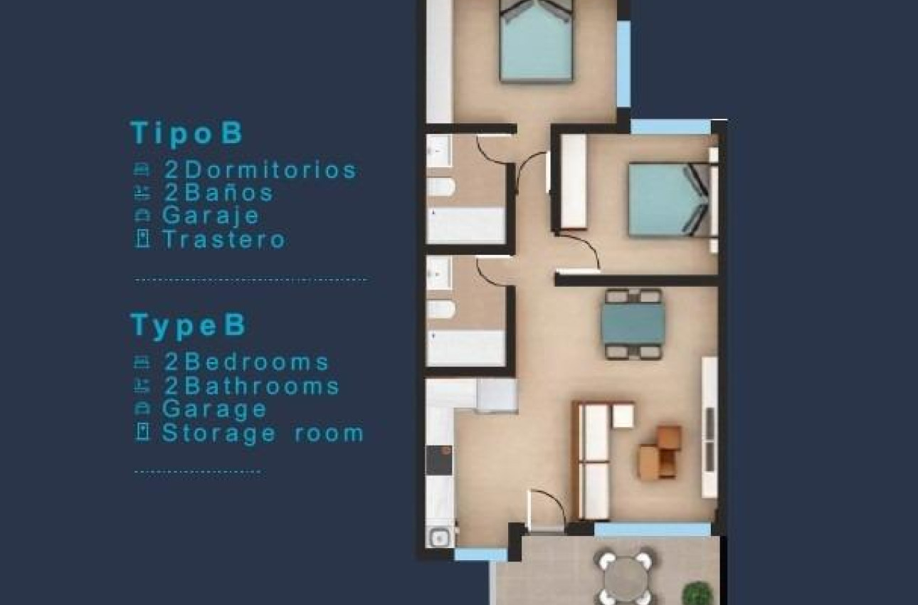 Short Term Rental - Top Floor Bungalow -
San Pedro del Pinatar - Los Pinos