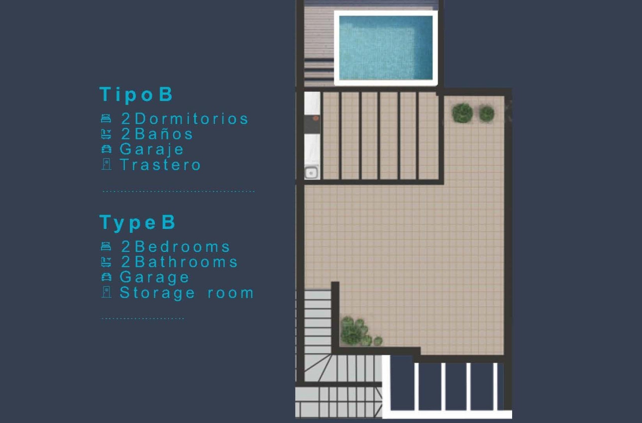 Short Term Rental - Top Floor Bungalow -
San Pedro del Pinatar - Los Pinos