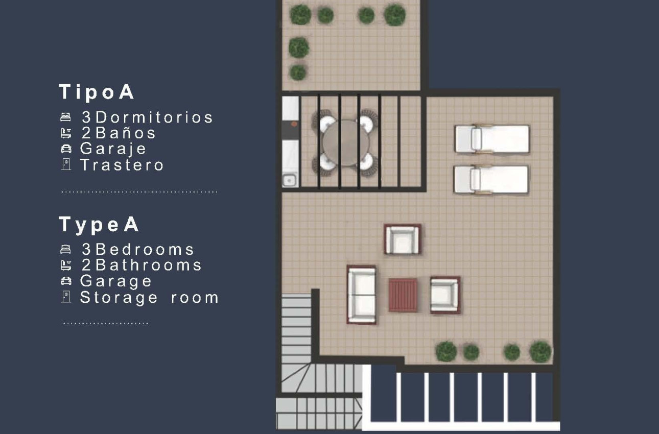 Short Term Rental - Top Floor Bungalow -
San Pedro del Pinatar - Los Pinos