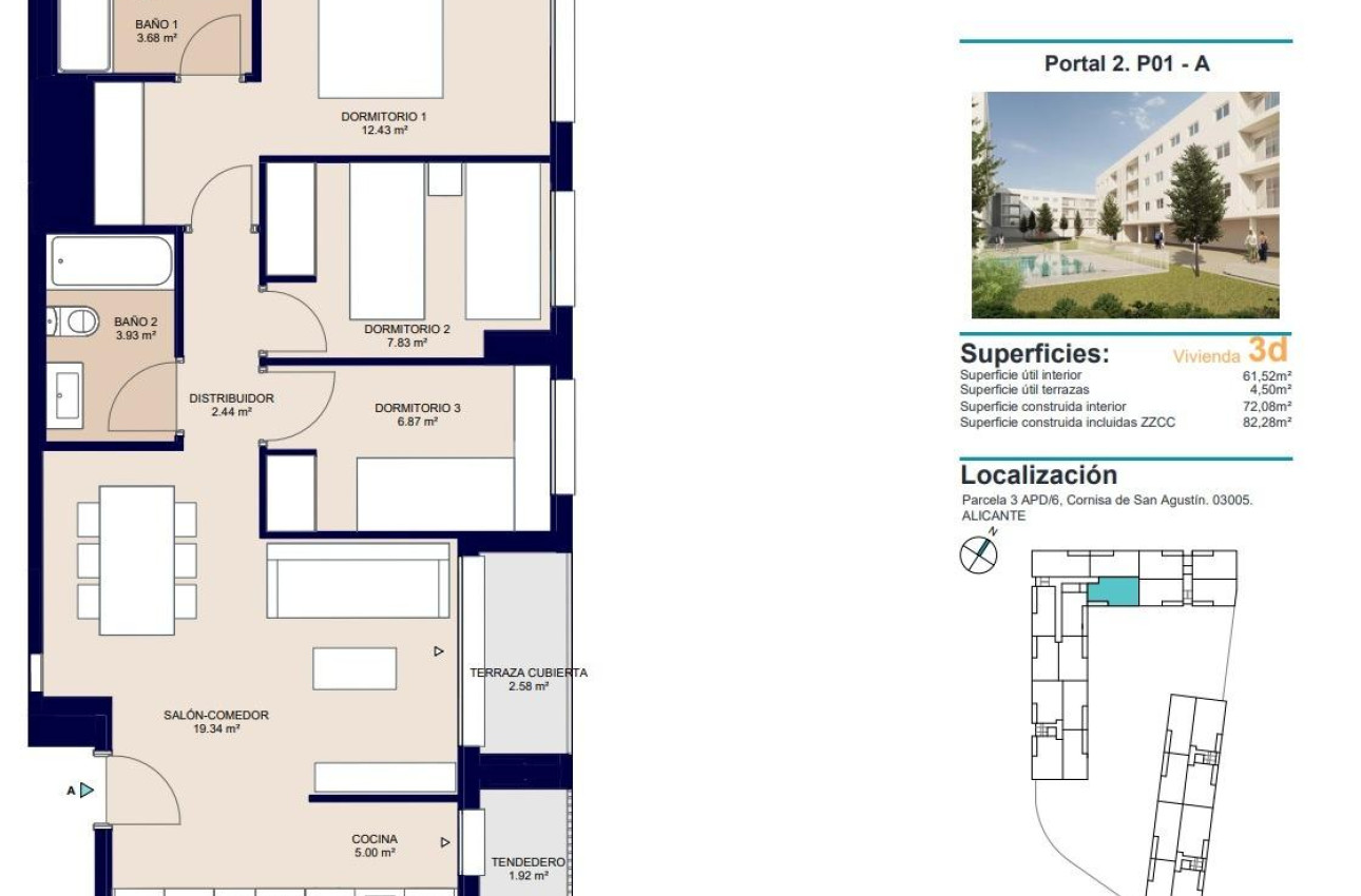 Краткосрочная аренда - Apartment -
Alicante - San Agustín