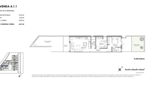 Short Term Rental - Ground Floor Bungalow -
Puerto de Mazarron - Playa Negra