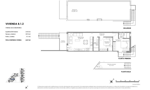 Alquiler a corto plazo - Top Floor Bungalow -
Puerto de Mazarron - Playa Negra