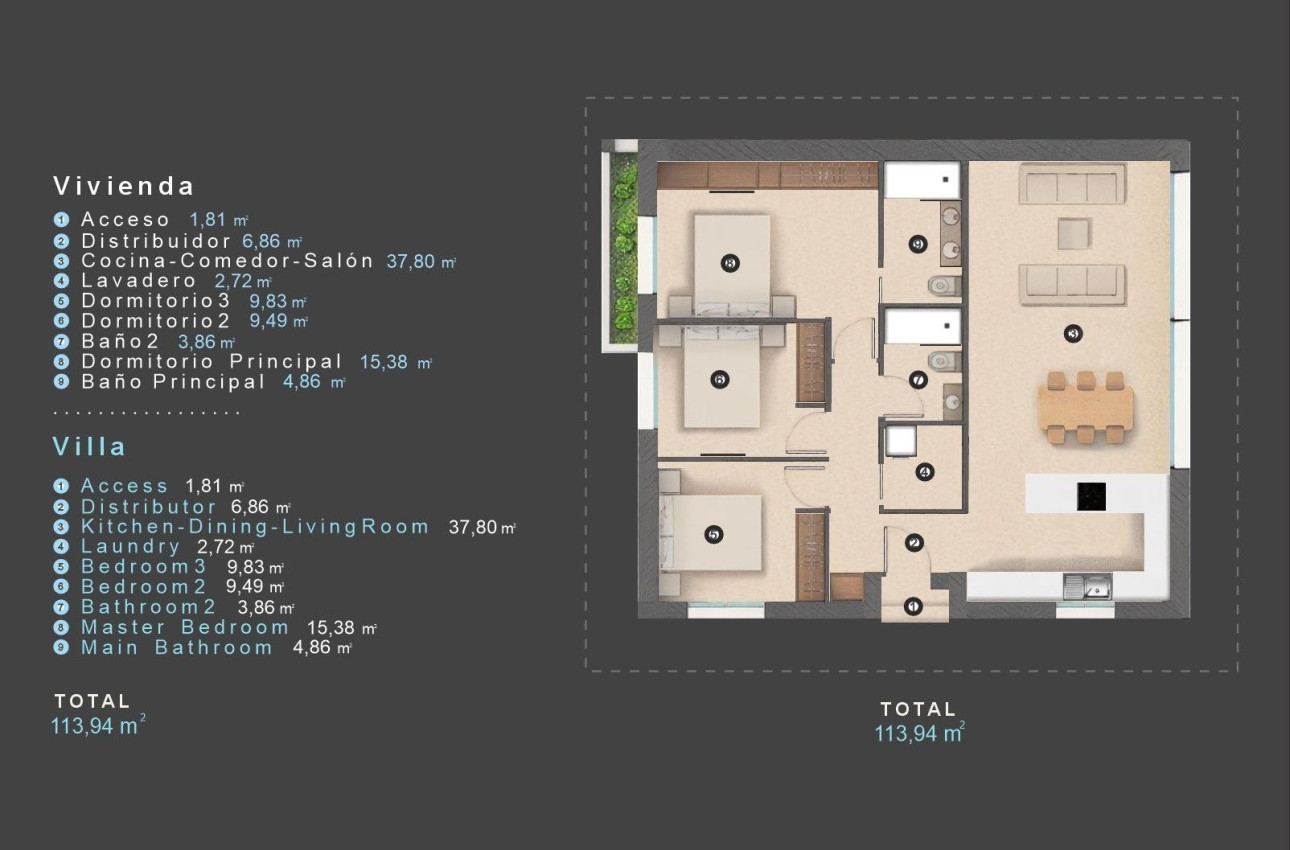 Alquiler a corto plazo - Villa -
Orihuela Costa - Las Filipinas