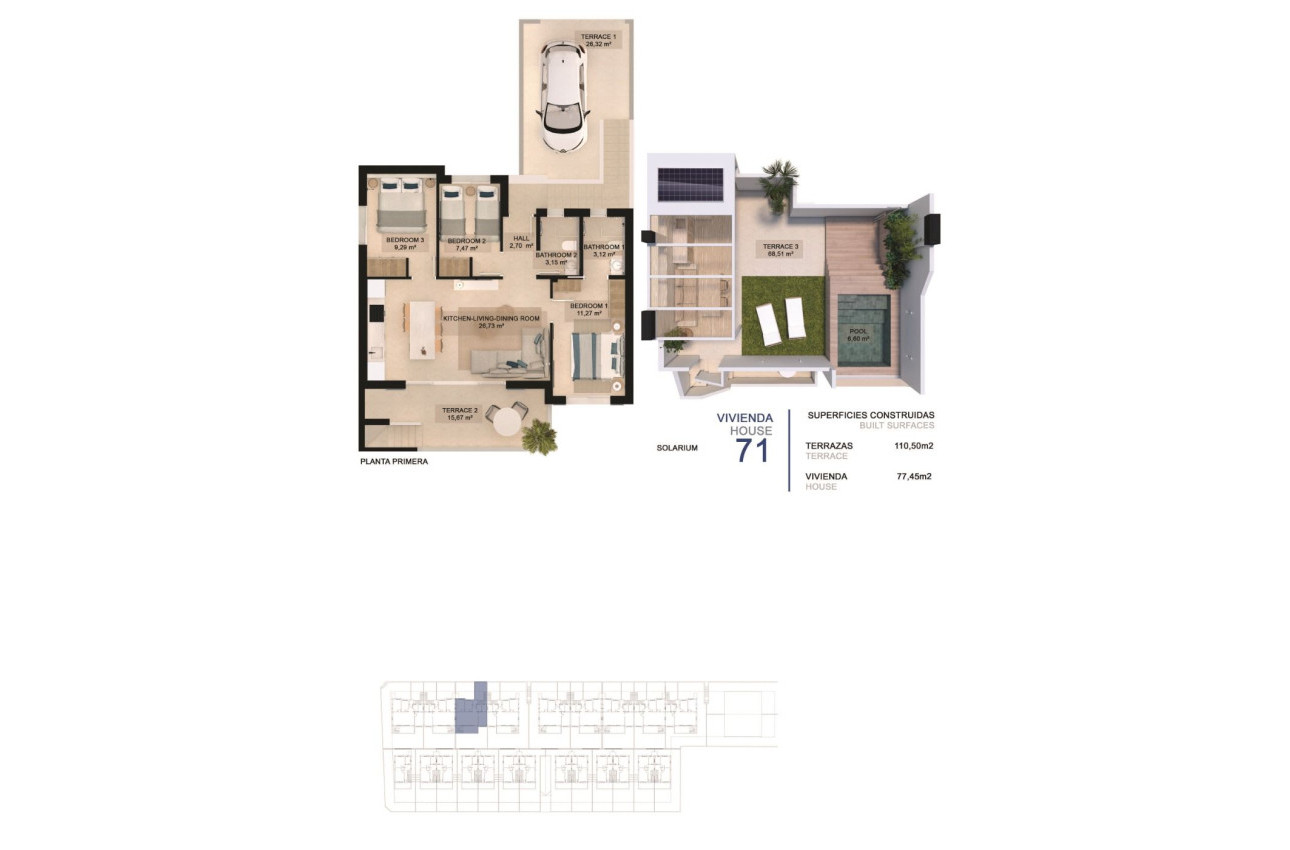 Alquiler a corto plazo - Bungalow -
Pilar de la Horadada - La Torre De La Horadada