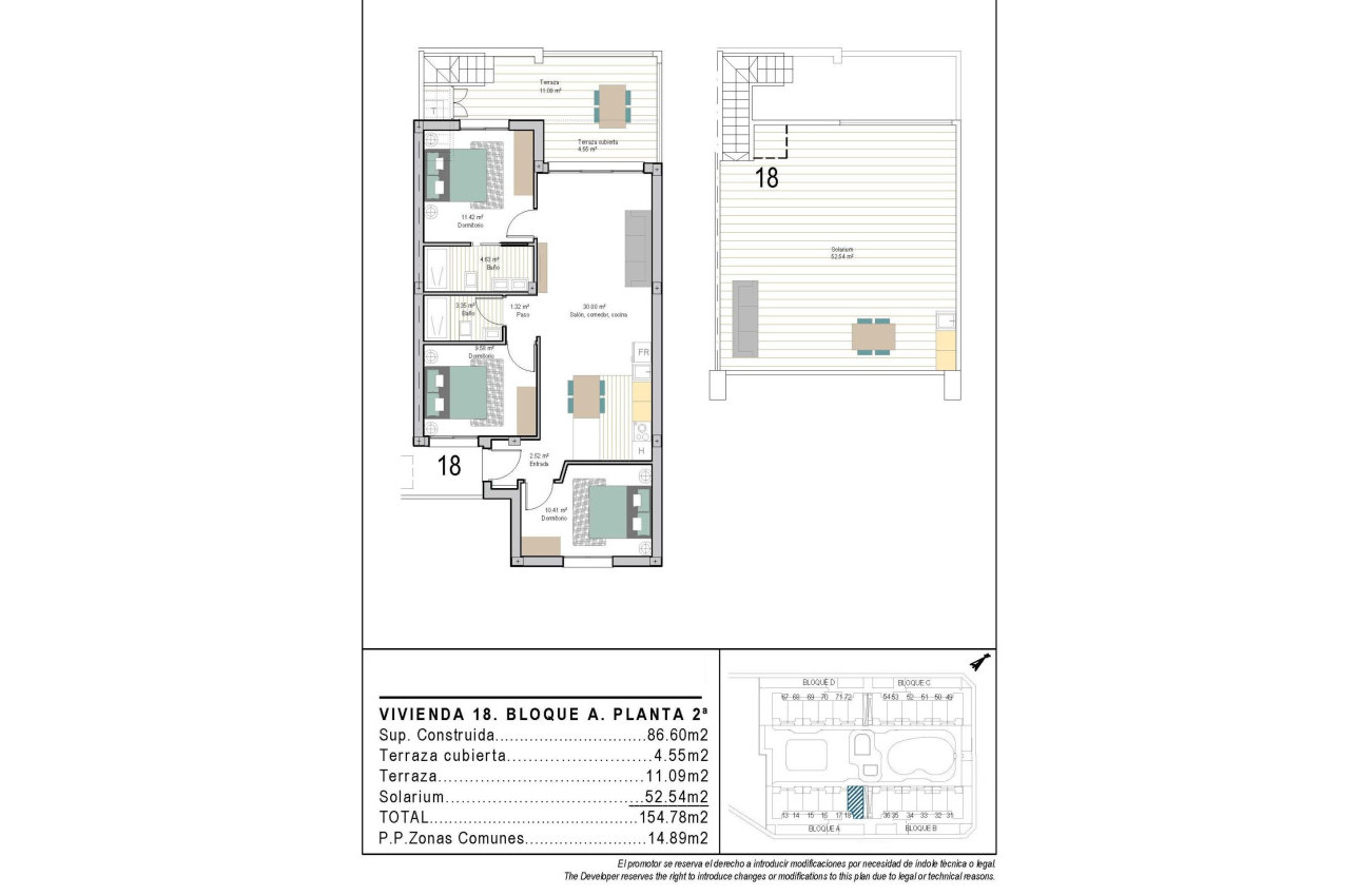Short Term Rental - Penthouse -
Torre Pacheco - San Cayetano