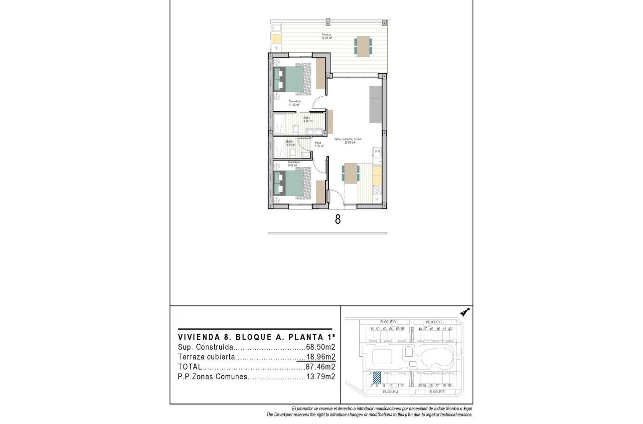 Short Term Rental - Apartment -
Torre Pacheco - San Cayetano