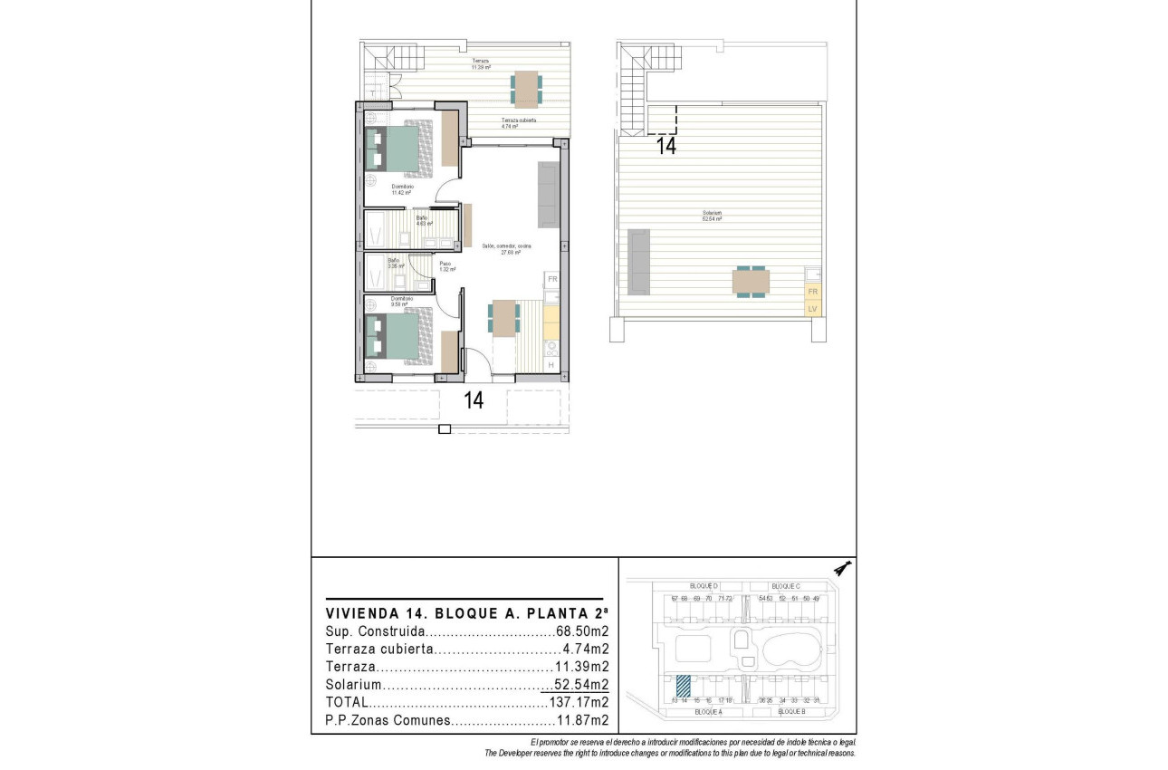 Short Term Rental - Penthouse -
Torre Pacheco - San Cayetano