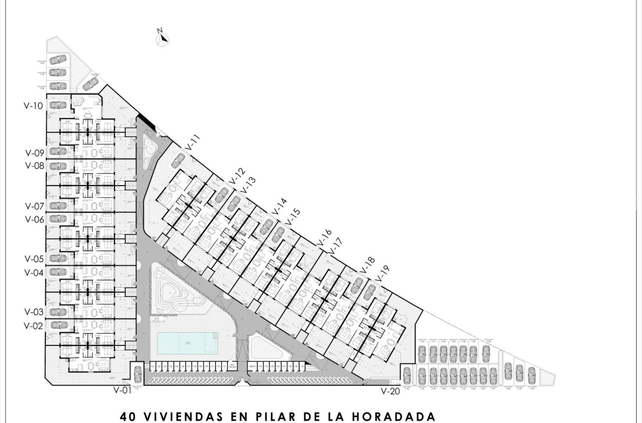 Новое здание - Бунгало -
Pilar de la Horadada - pueblo